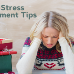 mom stressed wrapping presents holiday stress management tips