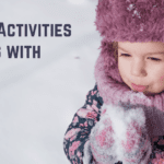 child playing in snow, winter activity ideas