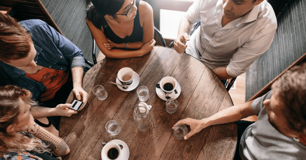 parents meeting for coffee